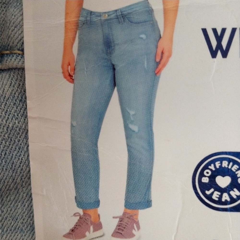Seven7 Weekend Jean Boyish Style Rolled Cuff Hem Easy Fit Jean 12